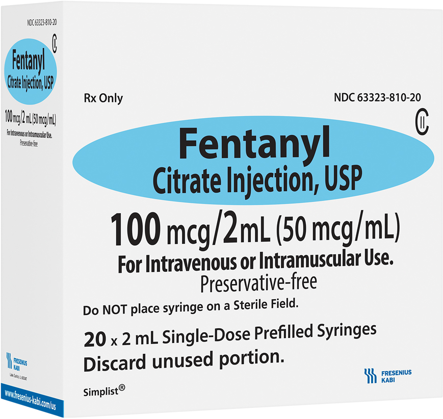 Fentanyl 100mcg 2mL Carton Packaging