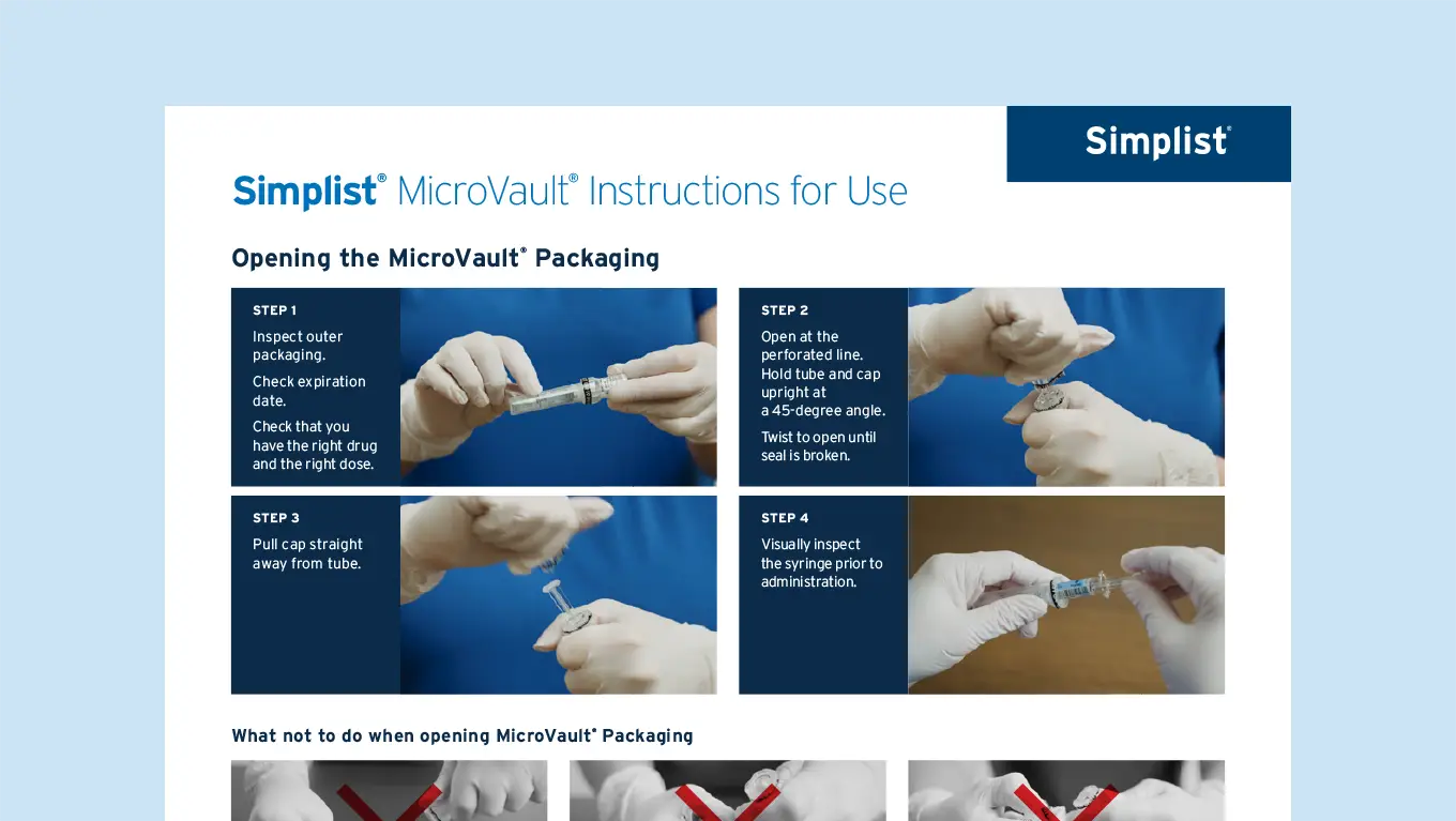 Simplist MicroVault Instructions for Use Poster