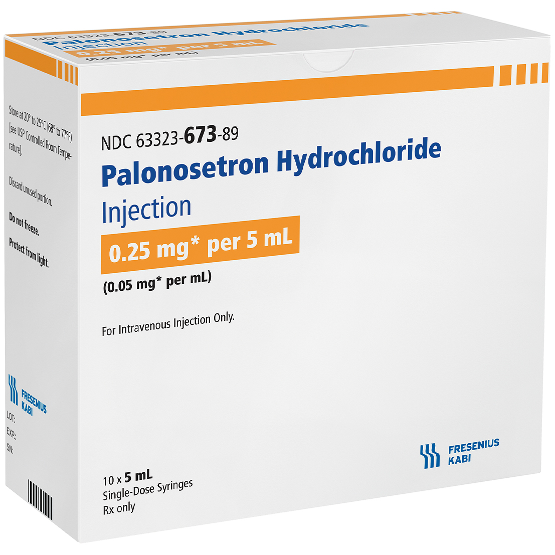 Volume Carton image for 0.25 mg per 5 mL of Palonosetron
